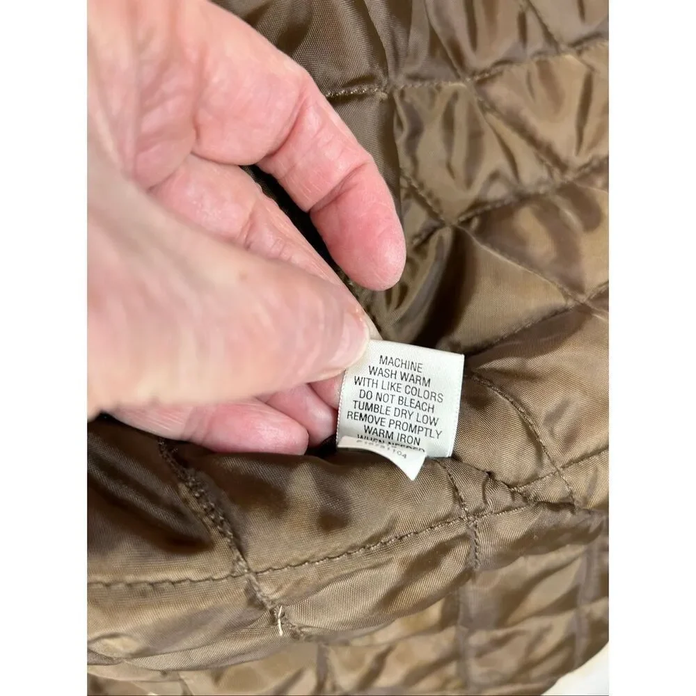 Mossimo Tan Quilted Jacket XL Corduroy Collar Workwear Chore Barn Utility Coat